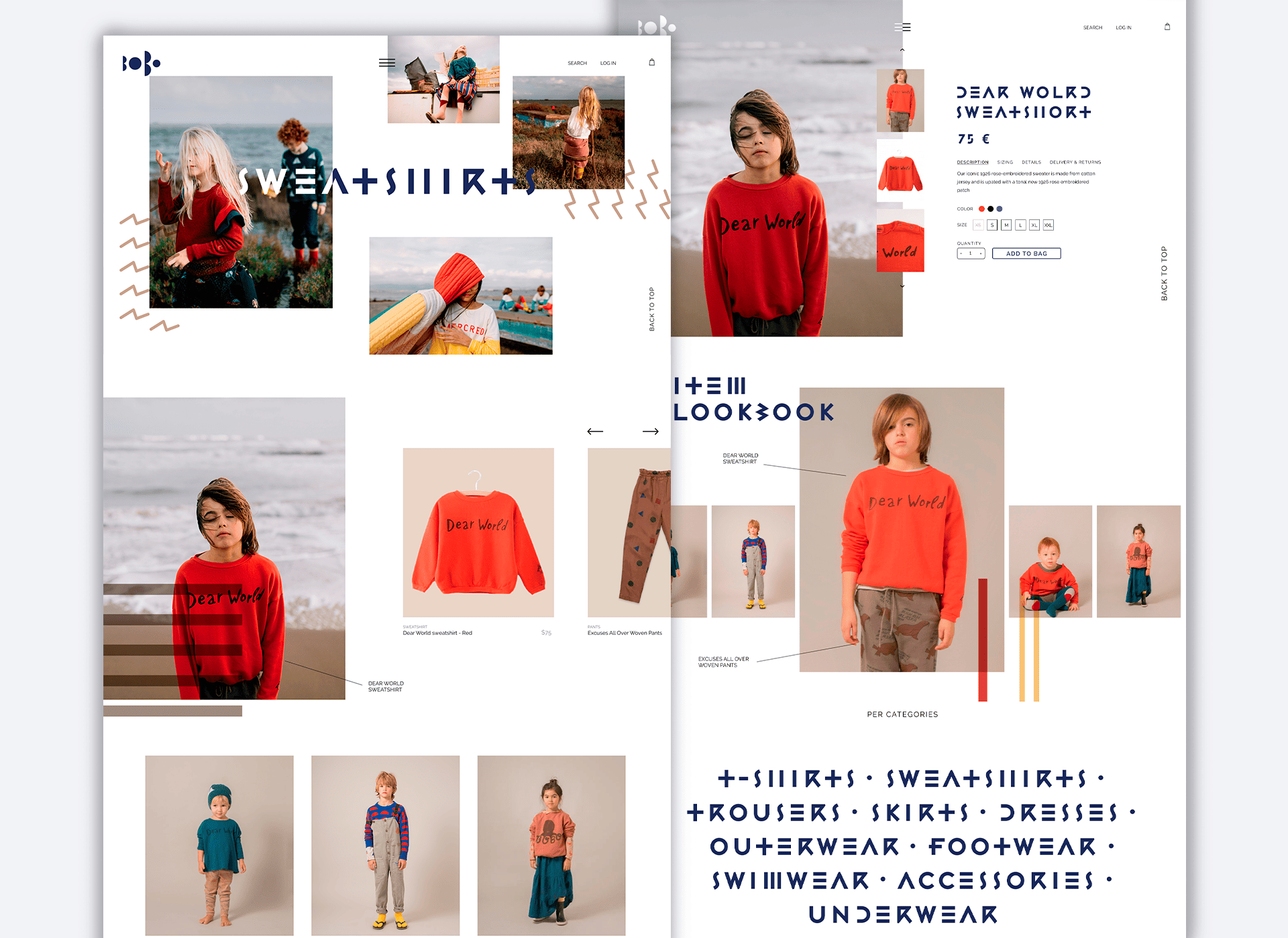 Interface page produit Bobo Choses