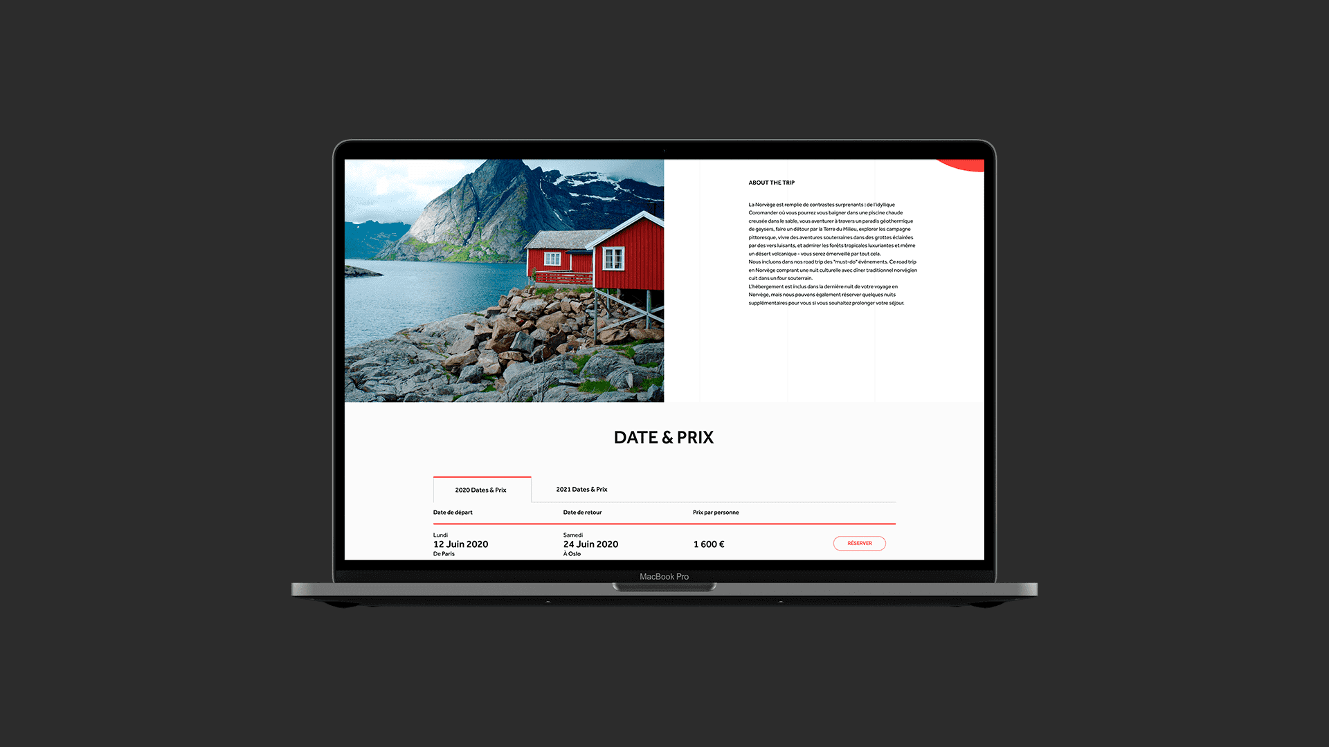 Page séjour Norvège